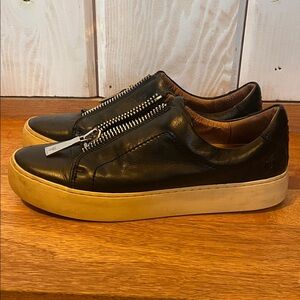 Frye Leather Zip Sneakers